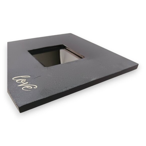 IKEA MALMA Framed Art Mirror- Square-LOVE- Gray-10x10 - Picture 4 of 9